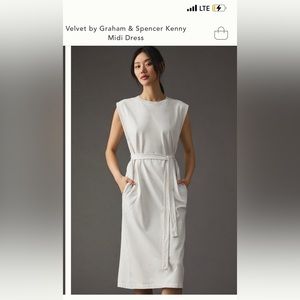Beige casual midi dress by Velvet Graham & Spencer